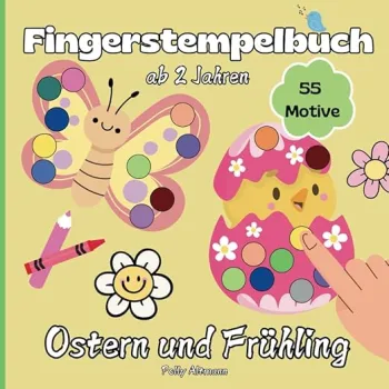 Fingerstempelbuch für Kinder ab 2 Jahren I Frühling und Ostern