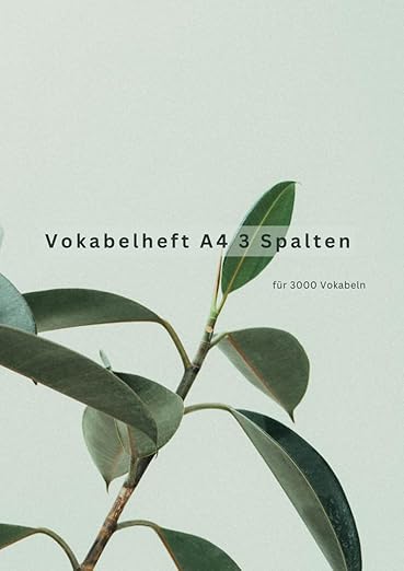 Vokabelheft A4 3 Spalten
