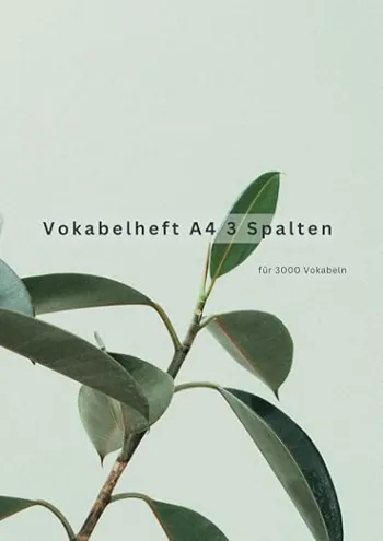 Vokabelheft A4 3 Spalten