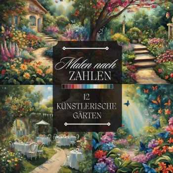 Malen nach Zahlen für Erwachsene: Ein künstlerisches Ausmalbuch mit Wunderschönen Gärten, Blumen, Teichen und Mehr zum Entspannen und Abschalten