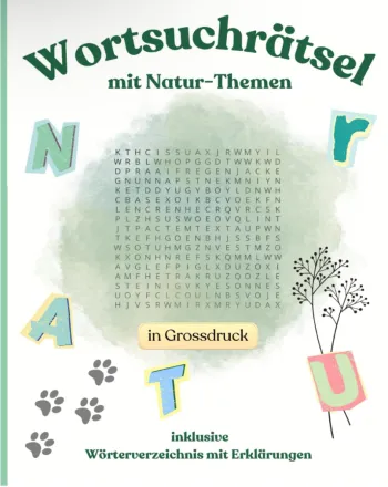 Wortsuchrätsel mit Natur-Themen