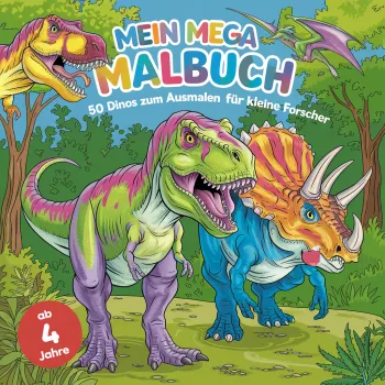 Mein Mega Malbuch: 50 Dinos zum Ausmalen für kleine Forscher