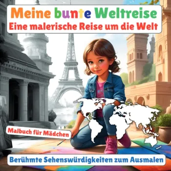 Meine bunte Weltreise: Malbuch für Mädchen