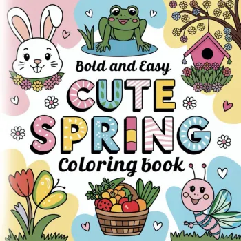 Cute Spring Coloring Book: Frühling-Malbuch für Erwachsene