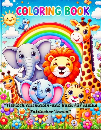 Tierisch ausmalen – das Buch für kleine Entdecker*innen
