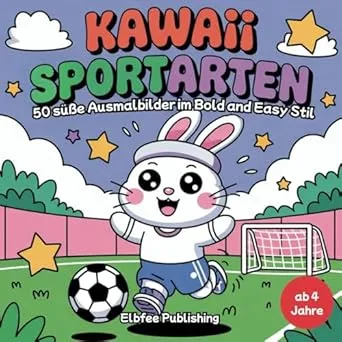 Kawaii Sportarten – 50 süße Ausmalbilder im Bold and Easy Stil