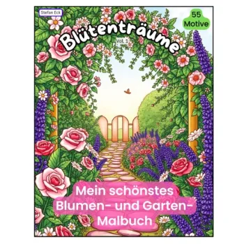 Mein schönstes Blumen- und Garten-Malbuch für Erwachsene – Blütenträume Vol. 1