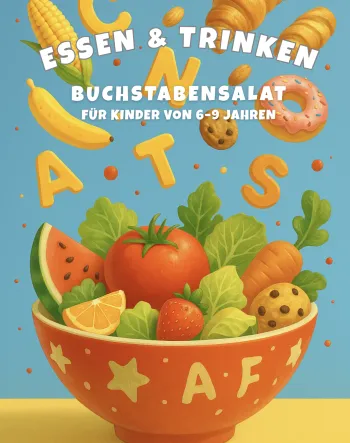 Essen & Trinken Buchstabensalat für Kinder von 6–9 Jahren