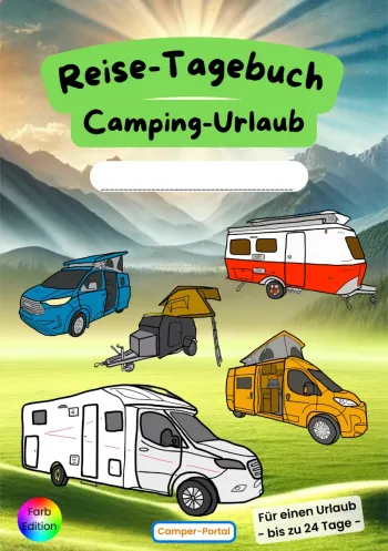 Reise-Tagebuch für den Camping-Urlaub - das Camper Gadget - Farb Edition