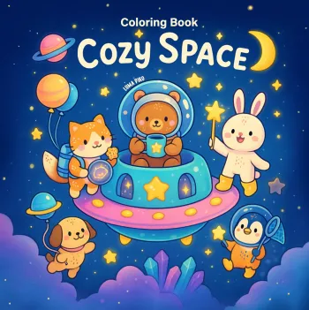 Cozy Space Coloring Book