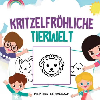 Kritzelfröhliche Tierwelt: Mein erstes Malbuch