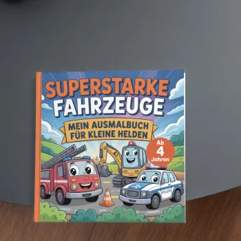 Superstarke Fahrzeuge - Mein Ausmalbuch für Kleine Helden ab 4 Jahren