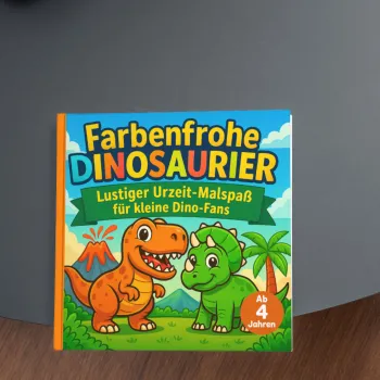 Farbenfrohe Dinosaurier - lustiger Urzeit-Malspaß für kleine Dino-Fans ab 4 Jahren