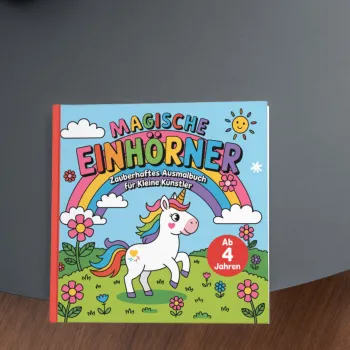 Magische Einhörner - zauberhaftes Ausmalbuch für kleine Künstler ab 4 Jahren
