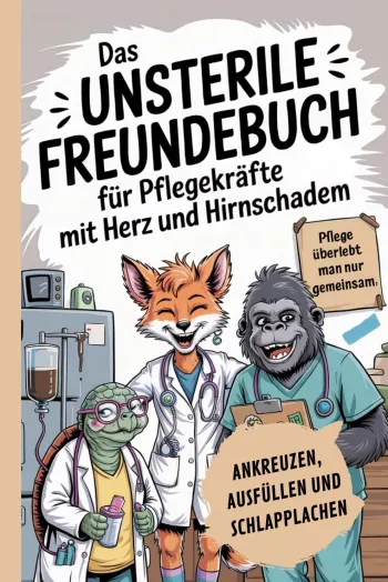 Das unsterile Freundebuch für Pflegekräfte mit Herz und Hirnschaden