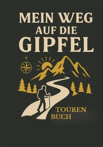 Gipfelbuch & Wandertagebuch für Bergtouren und Radtouren | Leichtes Tourentagebuch zum Ausfüllen | Mit QR-Packliste & Bergwissen