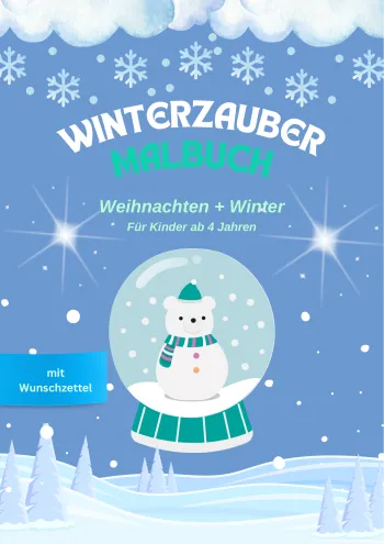 Winterzauber Malbuch ab 4 Jahren