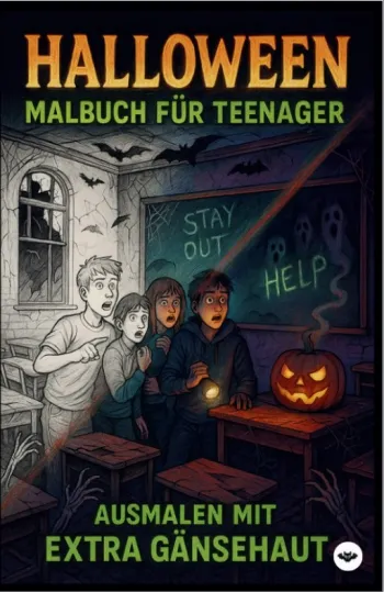 Halloween-Malbuch für Teenager