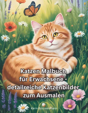 Katzen Malbuch für Erwachsene – detailreiche Katzenbilder zum Ausmalen