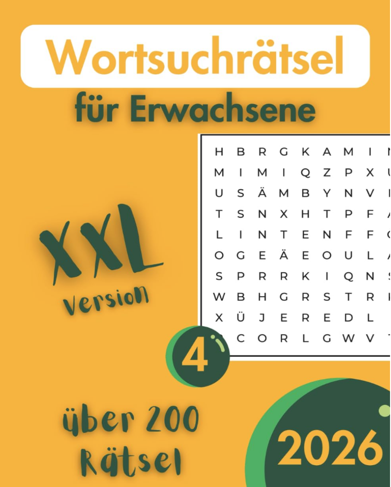 XXL Wortsuchrätsel für Erwachsene - Band 4