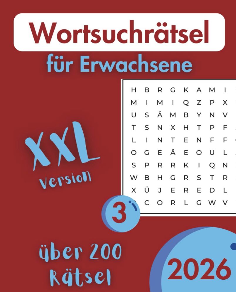XXL Wortsuchrätsel für Erwachsene - Band 3
