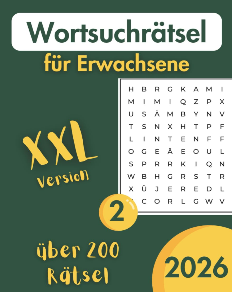 XXL Wortsuchrätsel für Erwachsene - Band 2