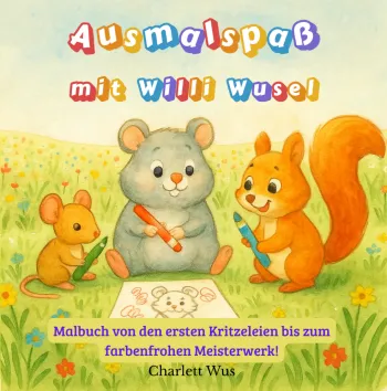 Ausmalspaß mit Willi Wusel - Malbuch von ersten Kritzeleien bis zum farbenfrohen Meisterwerk