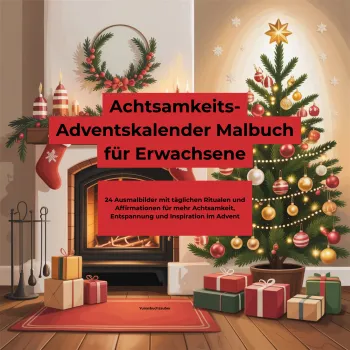 Achtsamkeits- Adventskalender Malbuch für Erwachsene