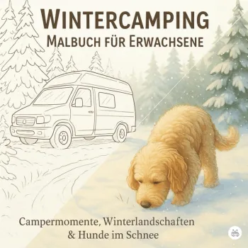 Wintercamping Malbuch fuer Erwachsene