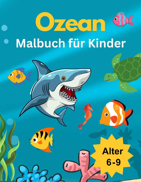 Ozean Malbuch für Kinder ab 6 Jahre