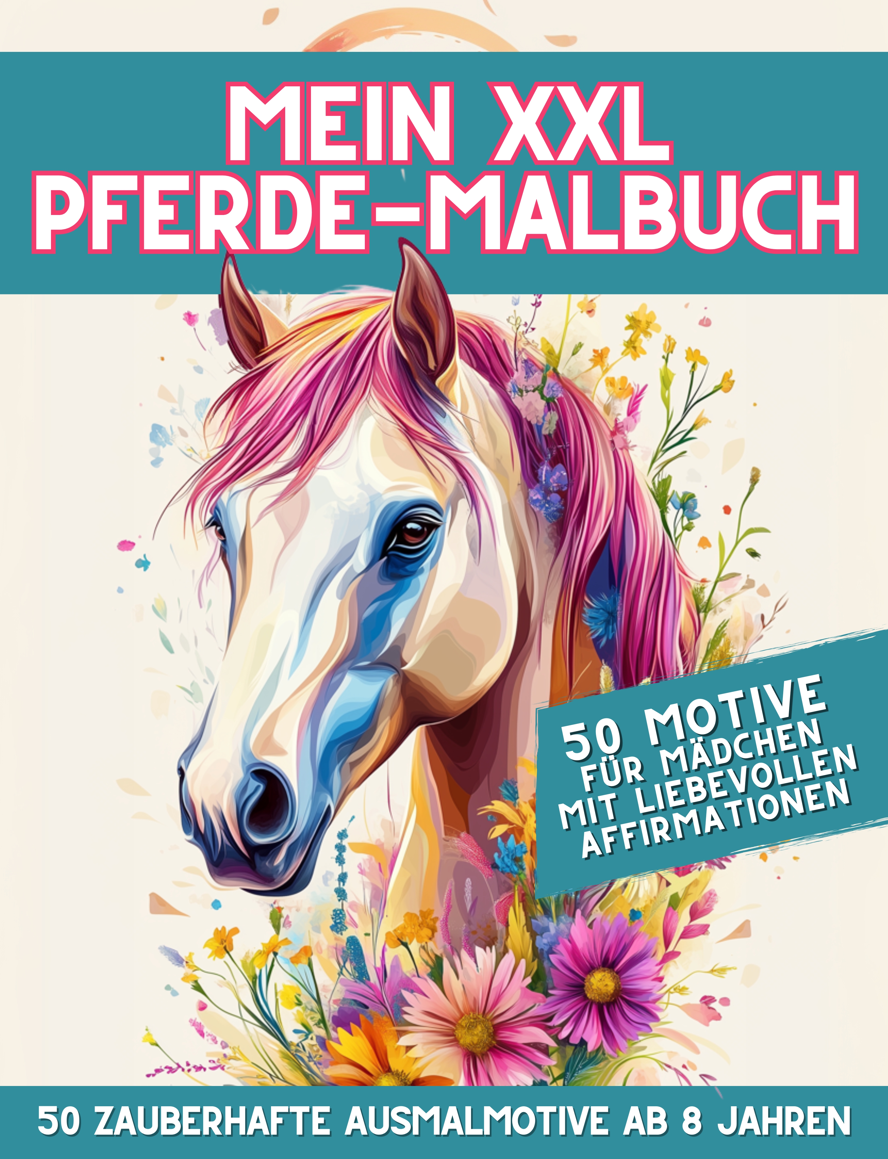 Mein XXL Pferde-Malbuch für Mädchen ab 8 Jahren
