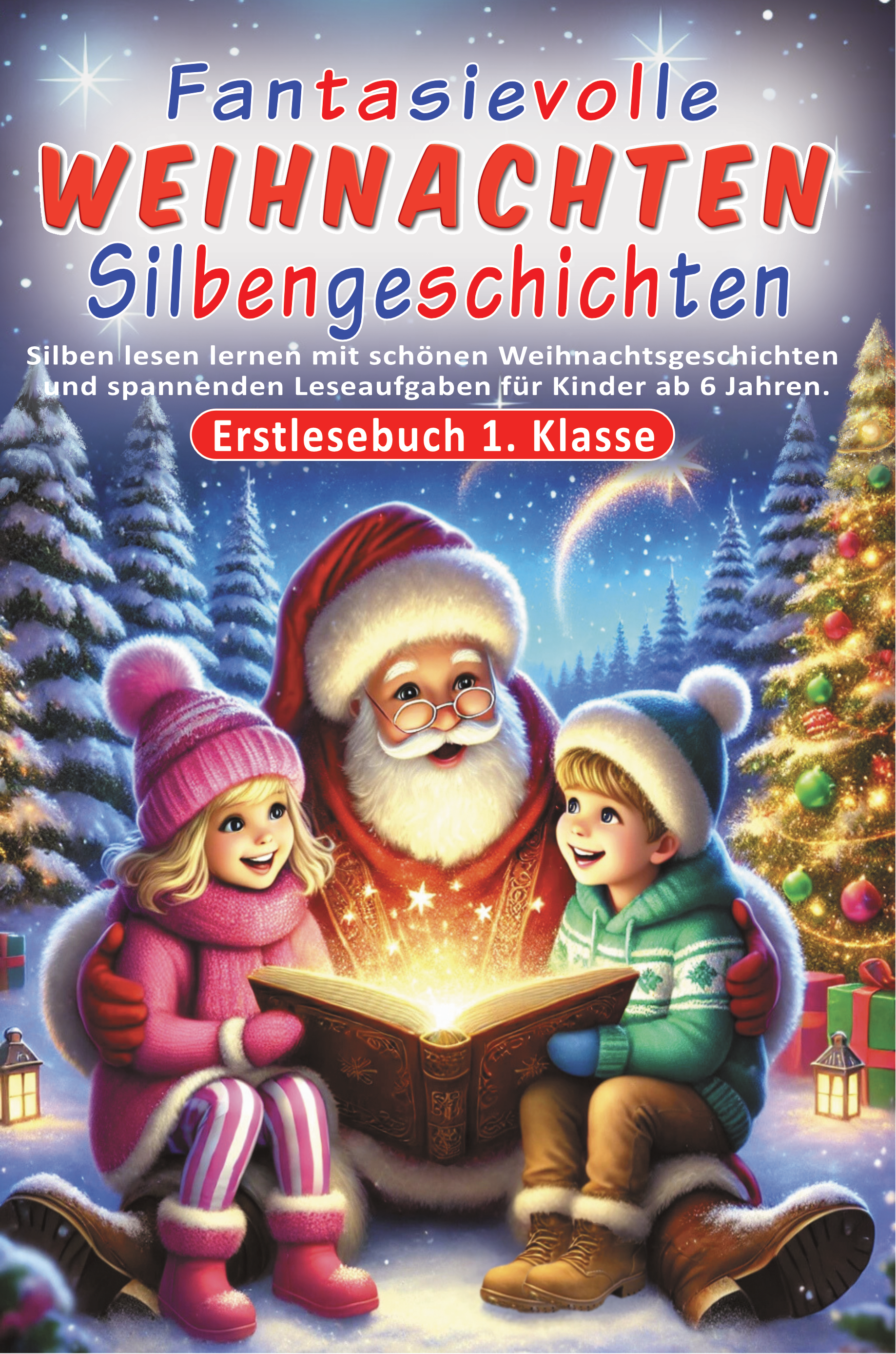 Erstlesebuch 1. Klasse - Fantasievolle Weihnachten Silbengeschichten