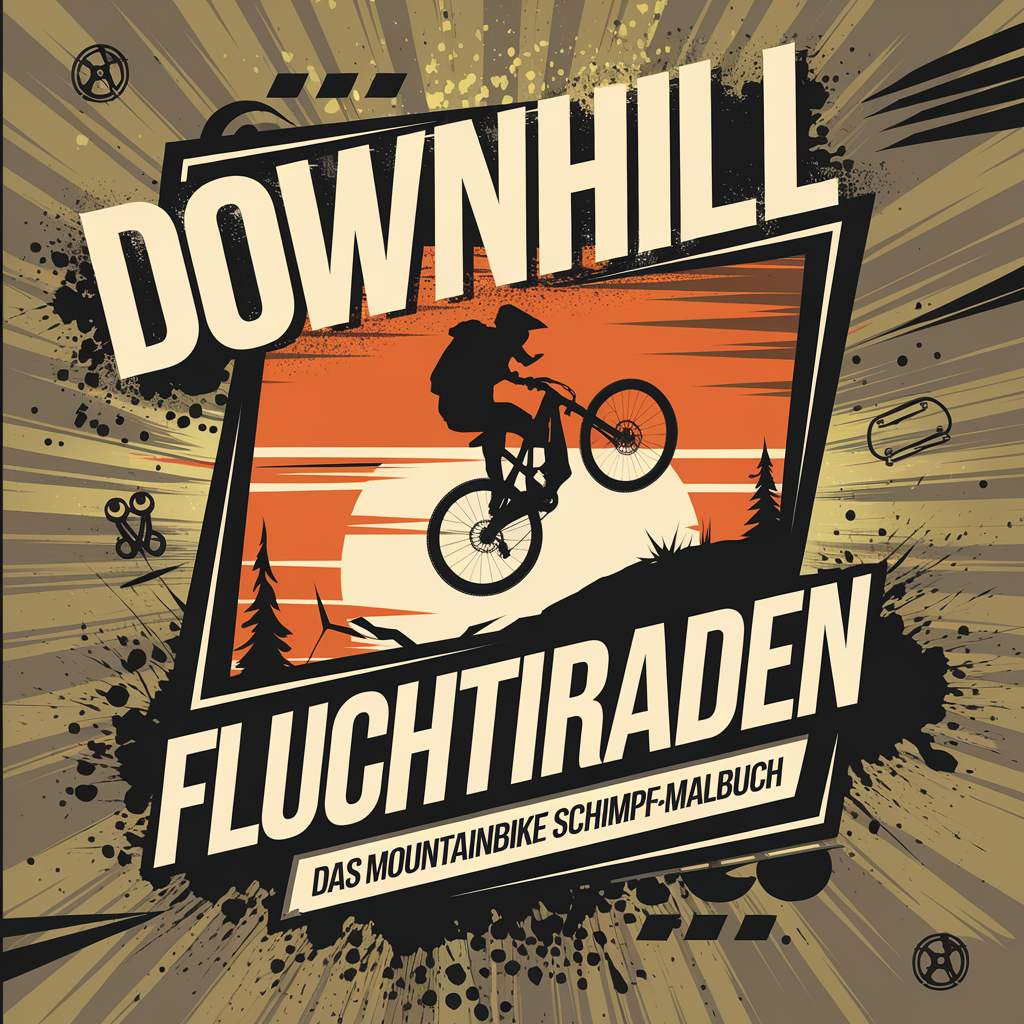 DOWNHILL FLUCHTIRADEN - Das Mountainbike Schimpf-Malbuch