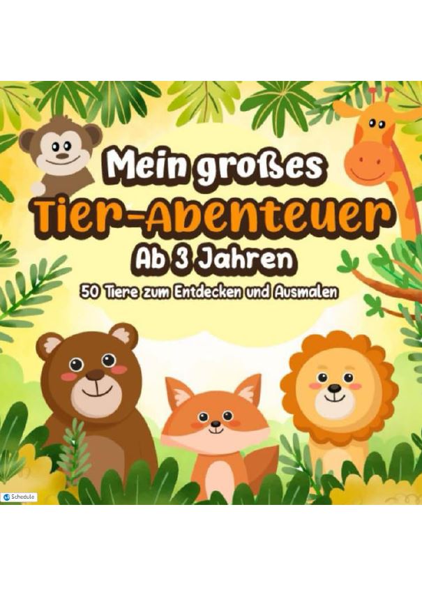 Malbuch - Mein großes Tier-Abenteuer