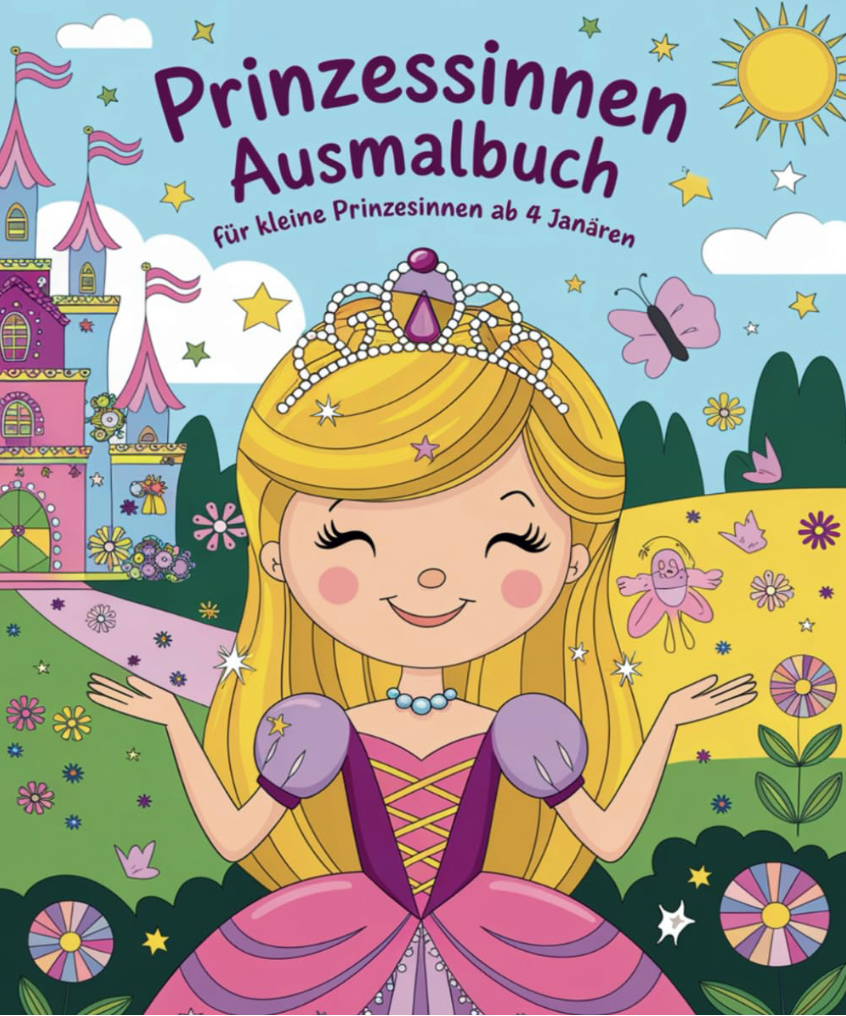 Prinzessinnen Ausmalbuch für kleine Prinzessinen