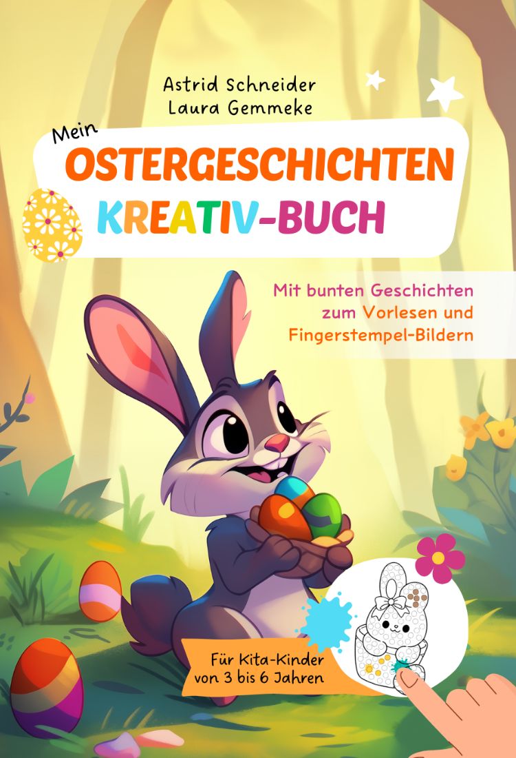 Mein Ostergeschichten - Kreativ-Buch: Mit bunten Geschichten zum Vorlesen und Fingerstempel-Bildern.