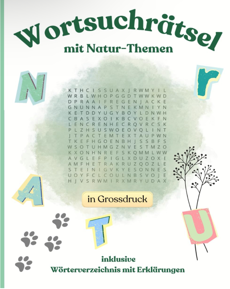 Wortsuchrätsel mit Natur-Themen