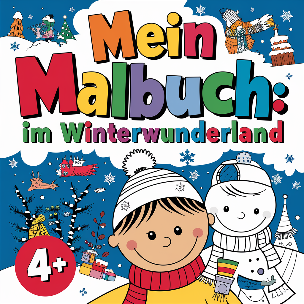 Mein Malbuch: im Winterwunderland – 30 Motive zum Ausmalen für kleine Winterfans