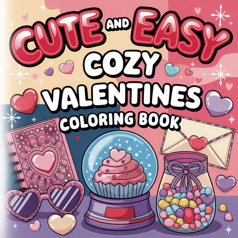 Cozy Malbuch "Liebe" – Entspannende Fuzzy Motive für Erwachsene & Teenager Mädchen