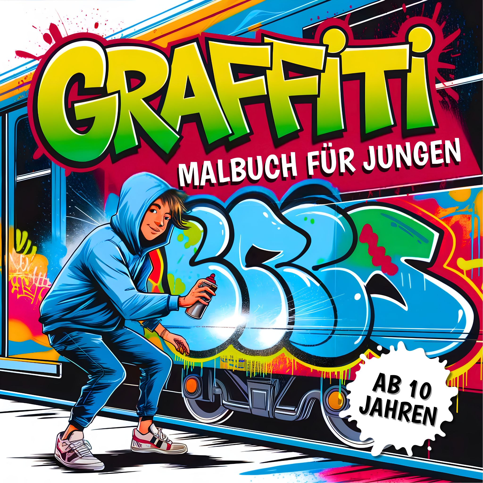 Graffiti Malbuch für Jungen ab 10 Jahren