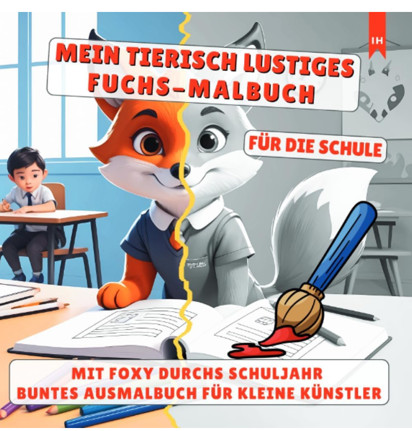 Mein Tierisch Lustiges Fuchs Malbuch für die Schule