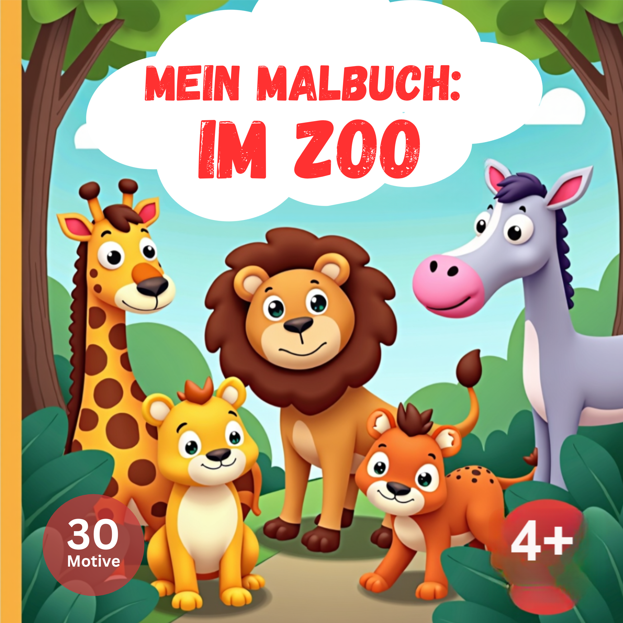 Mein Malbuch: Im Zoo. 30 Motive zum Ausmalen für kleine Tierfans