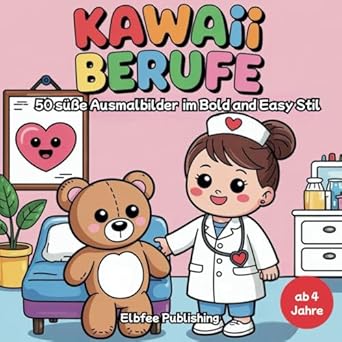 Kawaii Berufe – 50 süße Ausmalbilder im Bold and Easy Stil