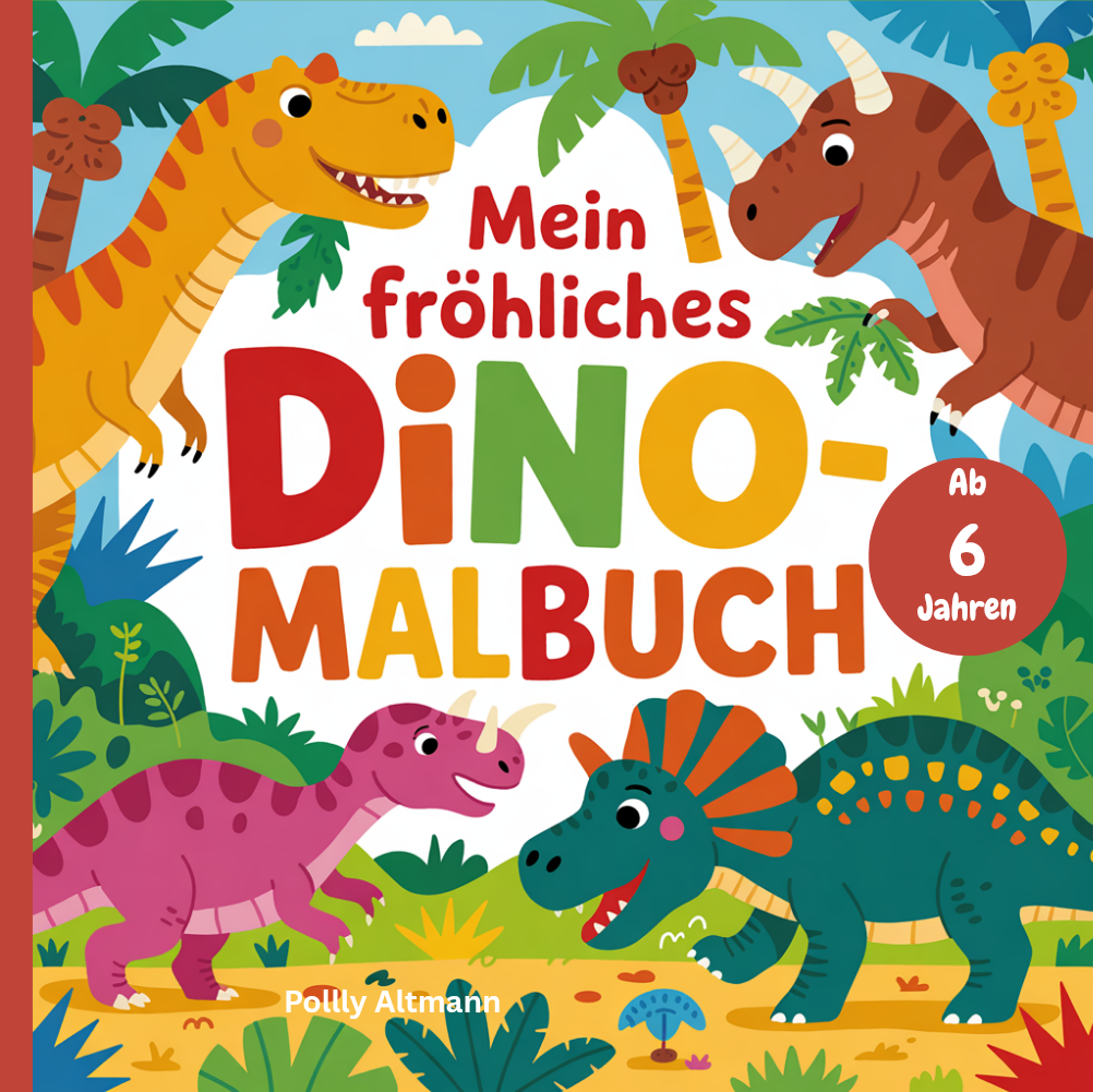 Mein fröhliches Dino Malbuch für kleine Dino-Fans ab 6 Jahren