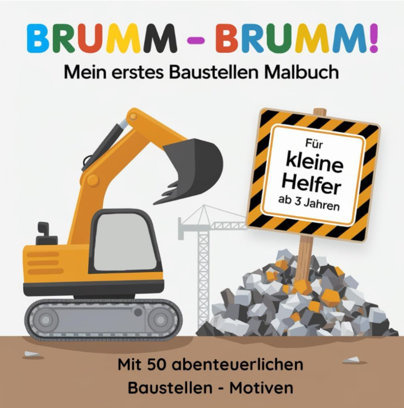 Brumm - Brumm! Mein erstes Baustellen Malbuch