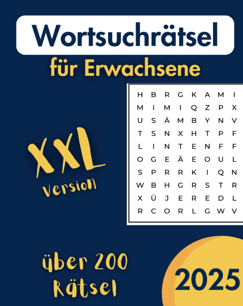 XXL Wortsuchrätsel für Erwachsene
