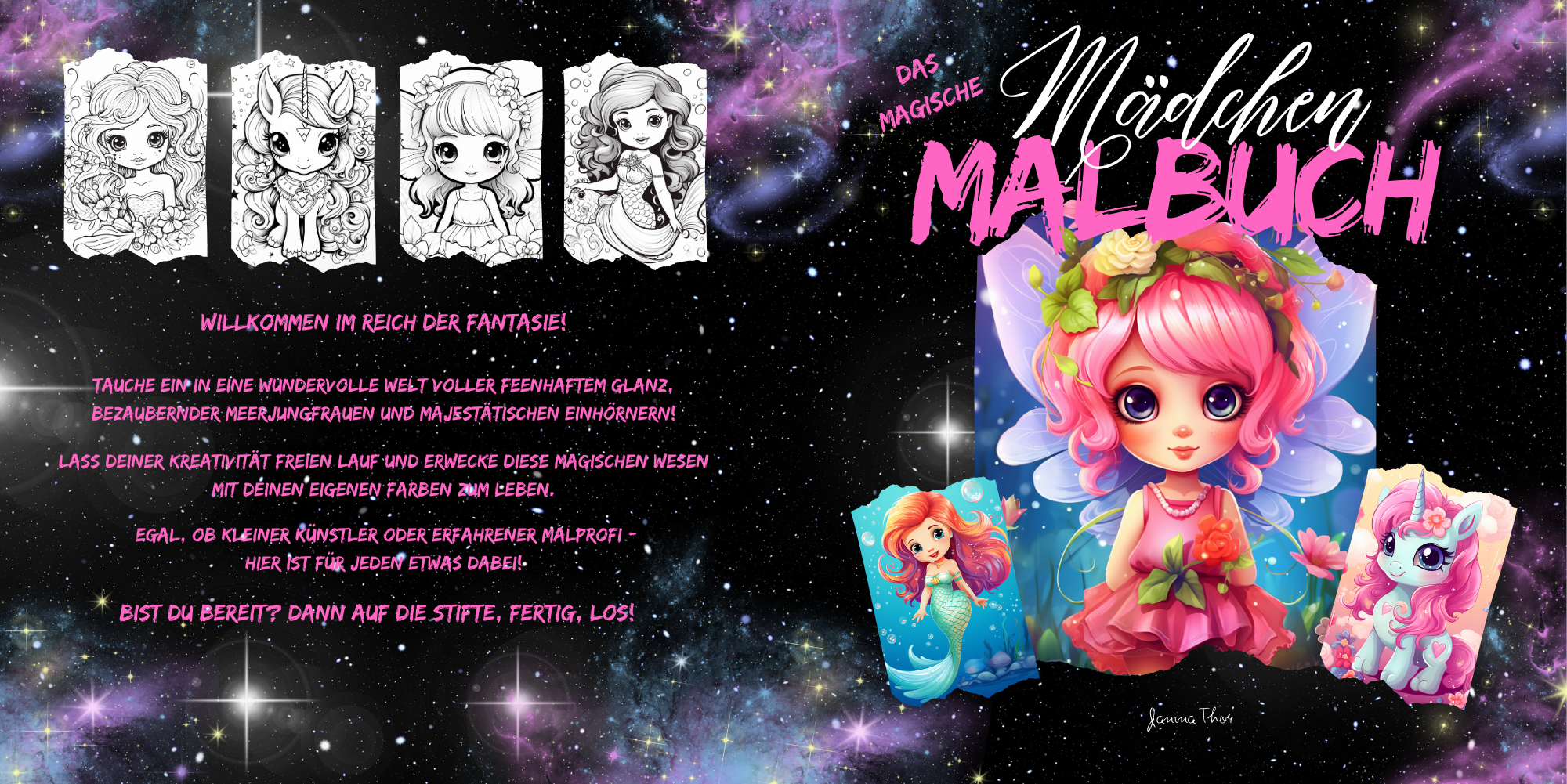 Das magische Mädchen Malbuch
