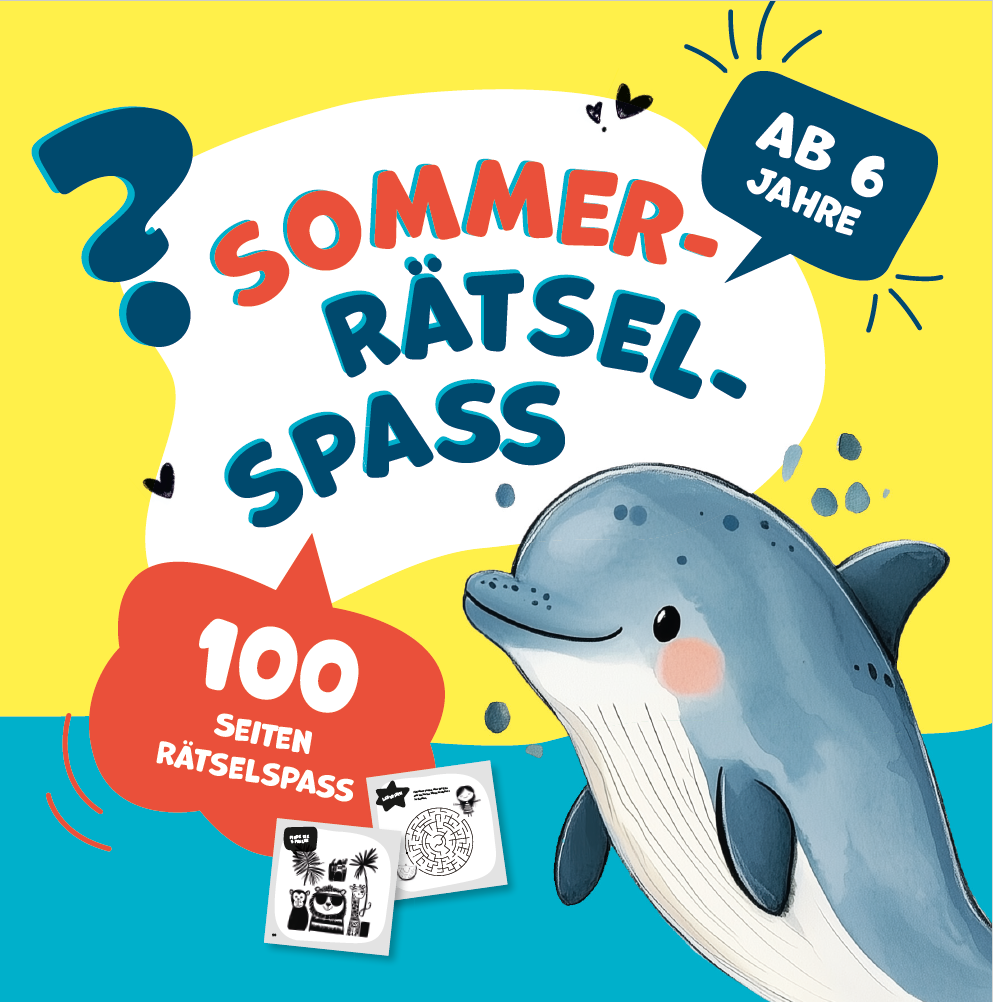 Großes Sommer-Rätselbuch ab 6 – Lustige Denkspiele & Knobelspaß für die Ferien