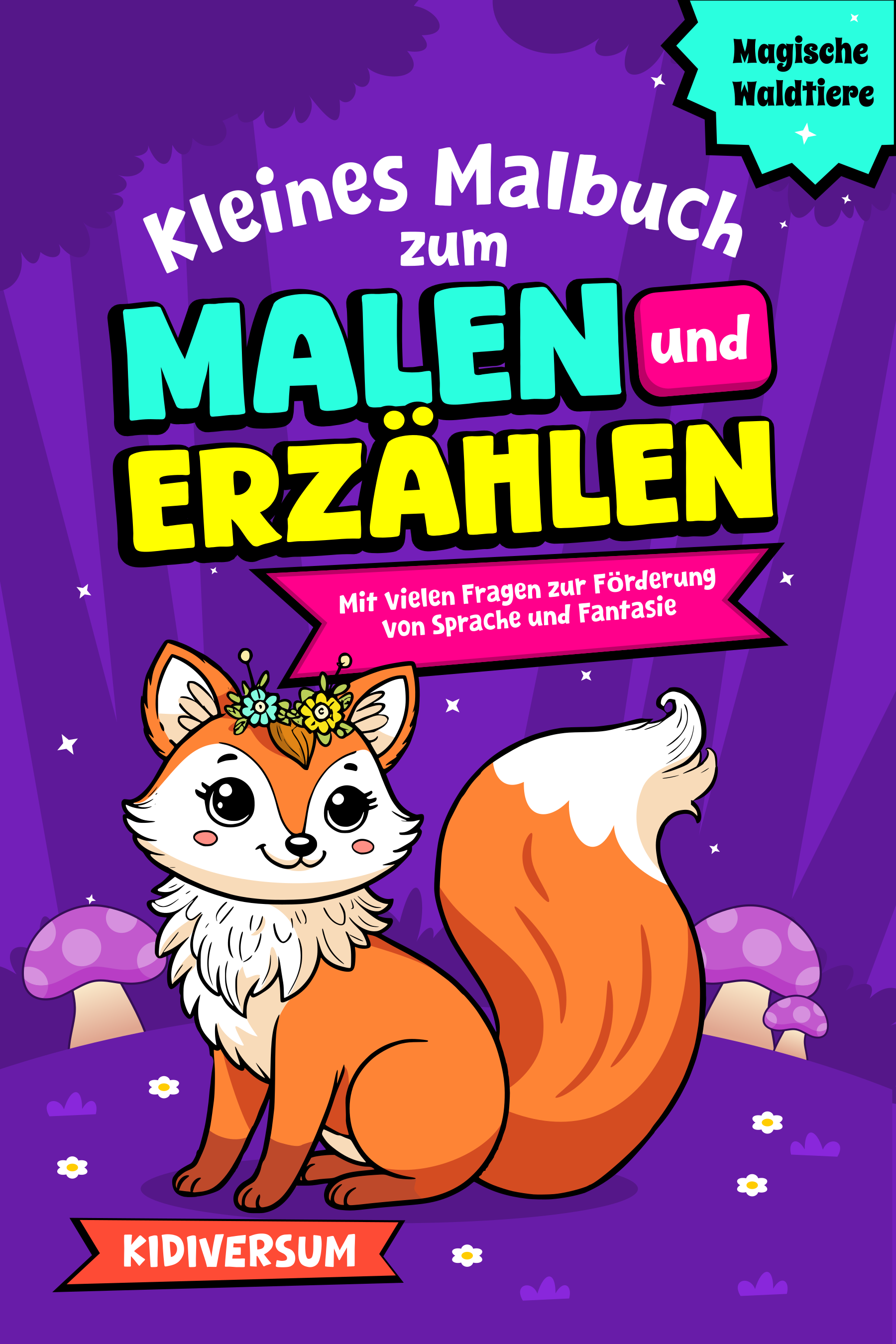 Das kleine Malbuch der magischen Waldtiere