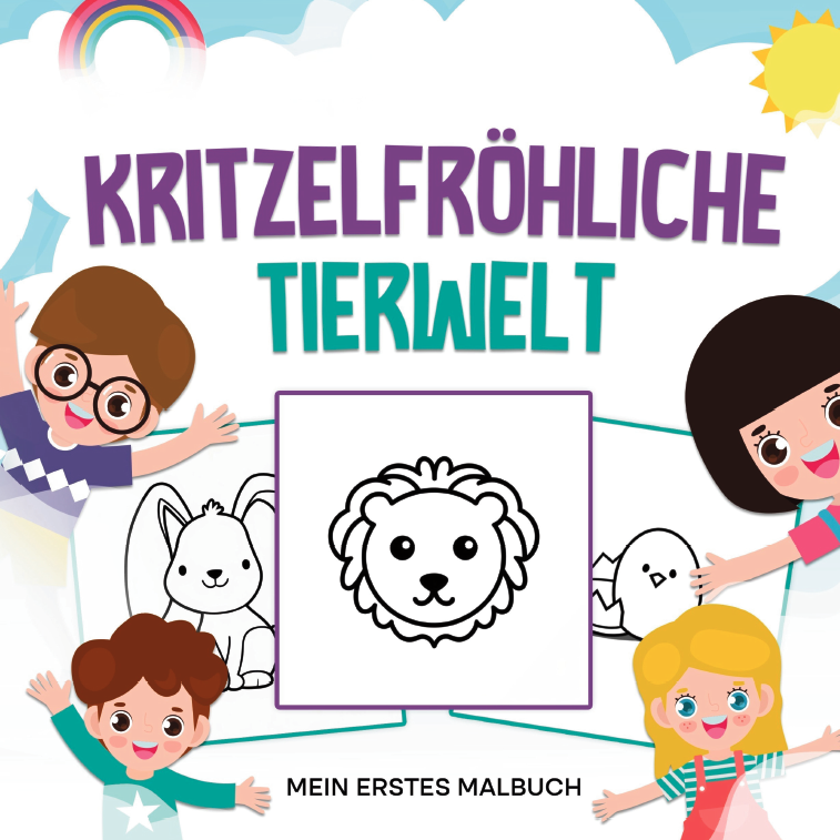 Kritzelfröhliche Tierwelt: Mein erstes Malbuch
